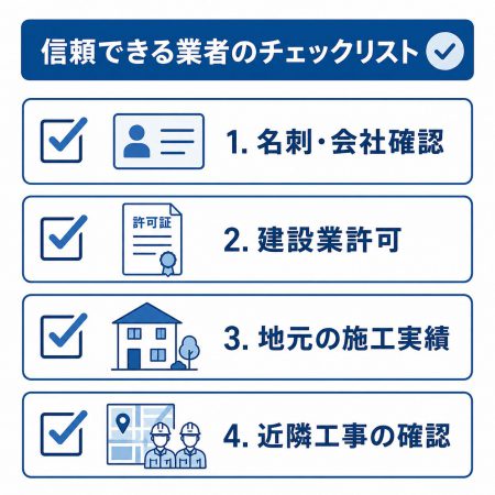 悪徳業者を見極める4つのチェックポイント